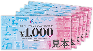 遠鉄グループ（百貨店）で使える商品券です。 遠鉄グループプレミアムお買い物券